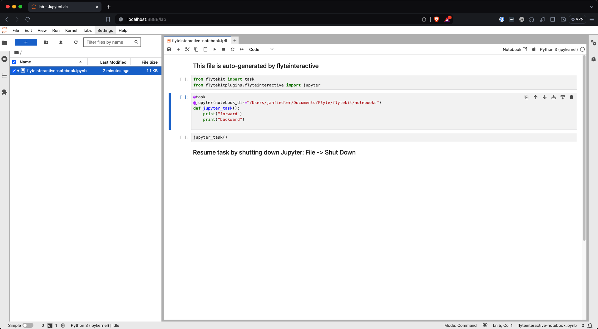 Jupyter example